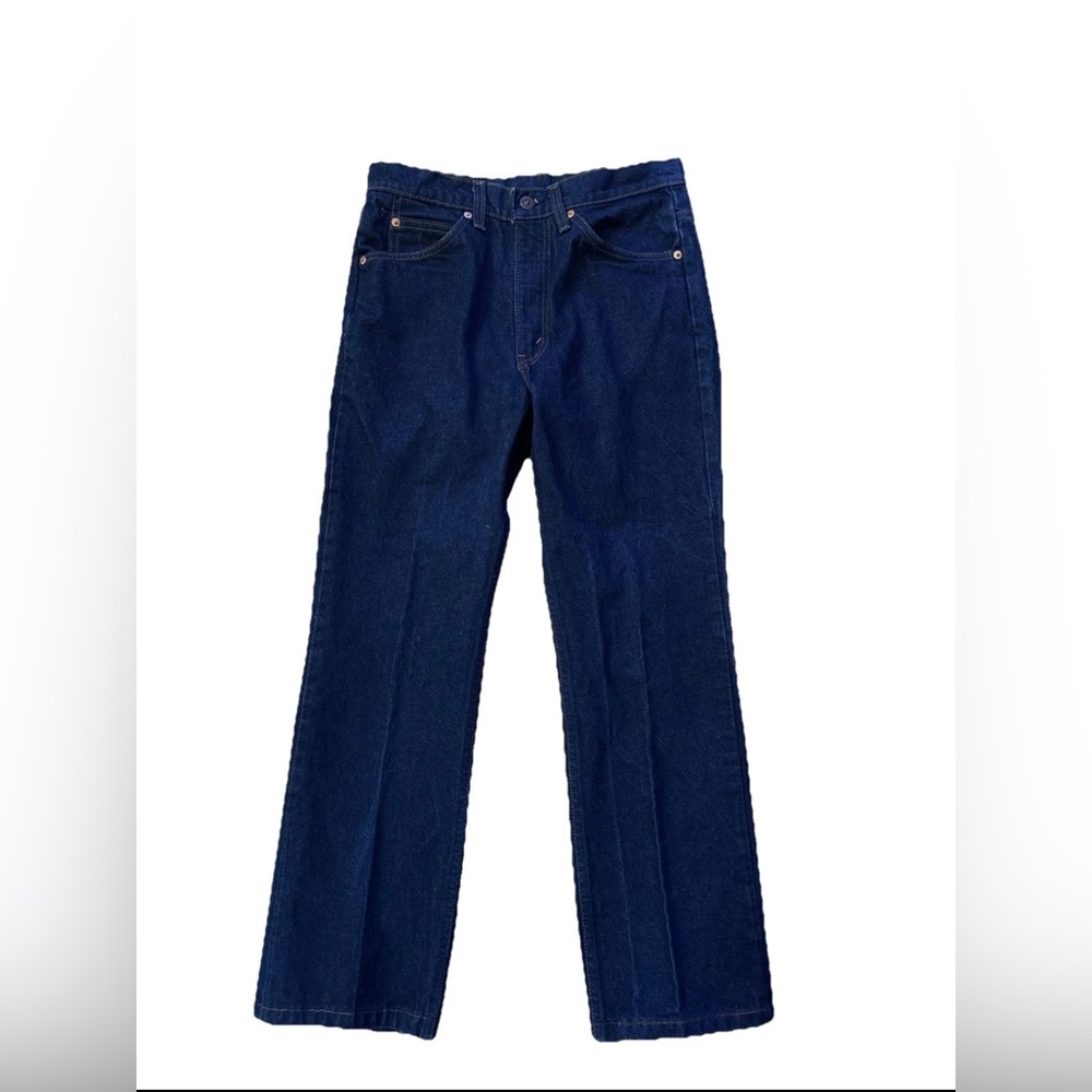 Vintage Levi's Orange Tab USA 517 Dark Blue Ankle Jeans 1970s- 30x27.5